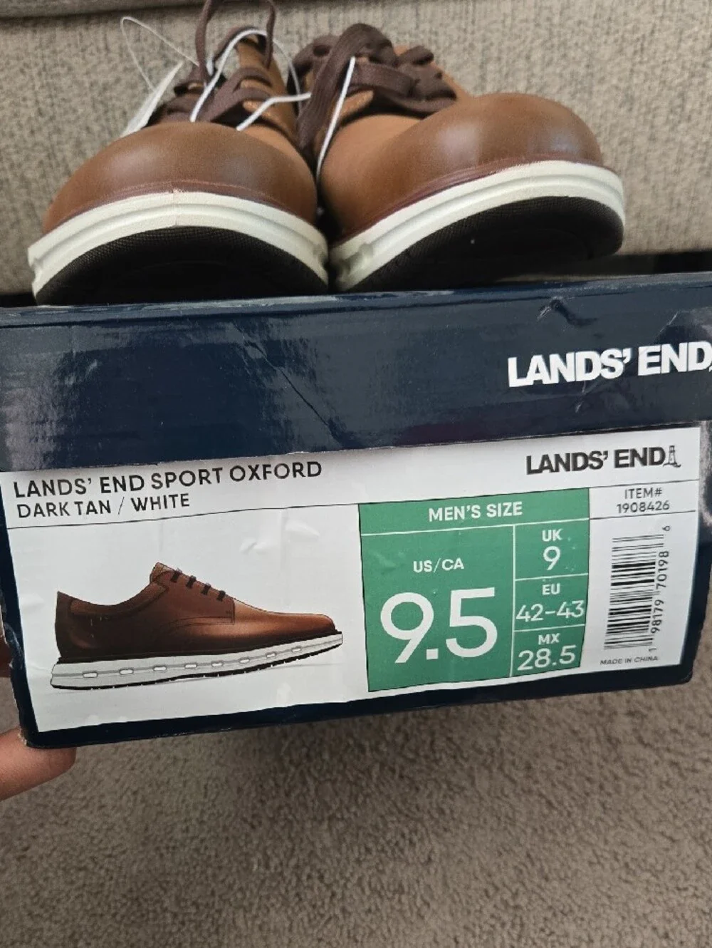 Lands' End Brown Sport Oxfords - Men's Size 9.5